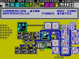 SimCity screenshot 3 for ZX Spectrum
